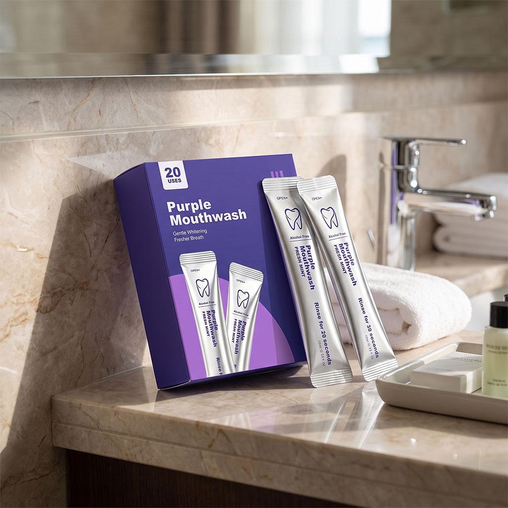 Lila Mundspülung zur Zahnreini – Teeth Whitening Mouthwash Bewertung und Preis